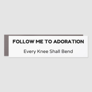 Follow Me to Eucharistic Adoration Car Magnet