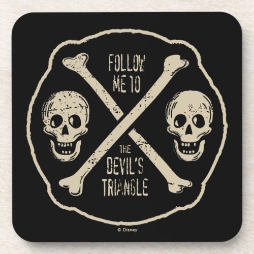 Follow Me To The Devils Triangle Beverage Coaster