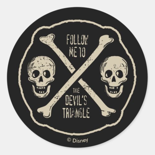 Follow Me To The Devils Triangle Classic Round Sticker