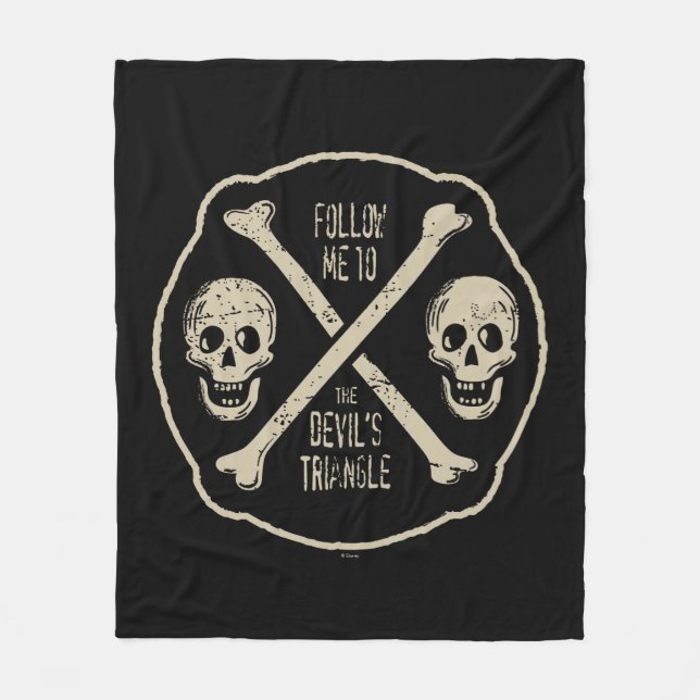 Follow Me To The Devil's Triangle Fleece Blanket (Front)