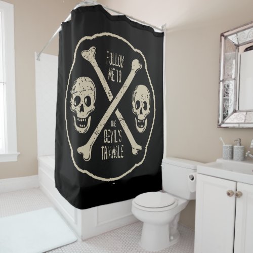 Follow Me To The Devils Triangle Shower Curtain