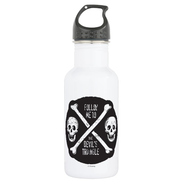 Follow Me To The Devil's Triangle Stainless Steel Water Bottle (Front)