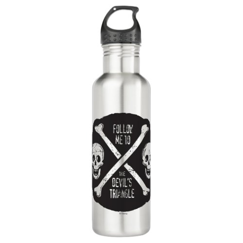 Follow Me To The Devils Triangle Water Bottle