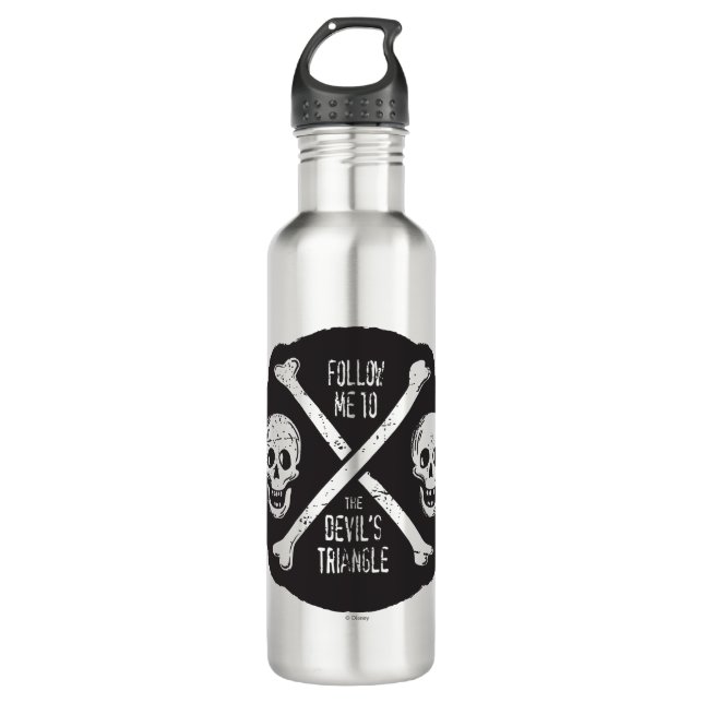 Follow Me To The Devil's Triangle Water Bottle (Front)