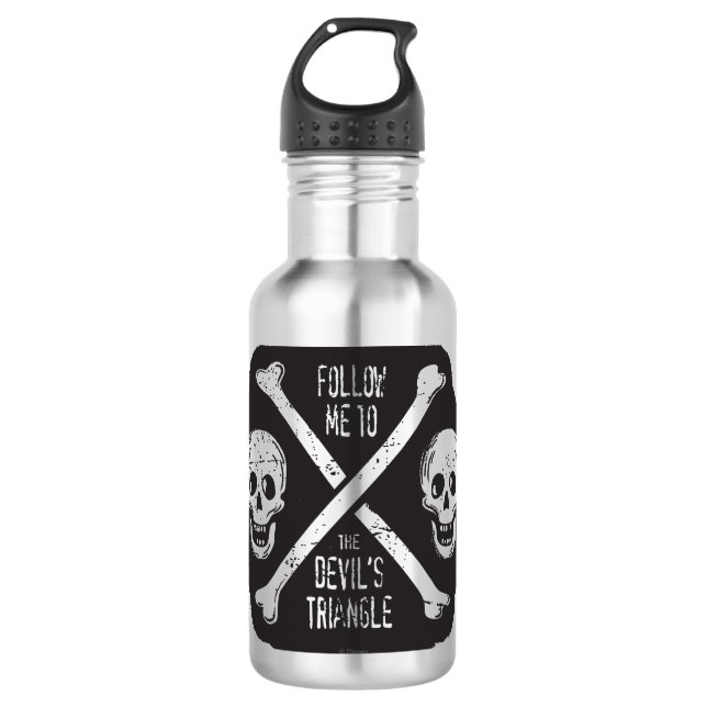 Follow Me To The Devil's Triangle Water Bottle (Front)