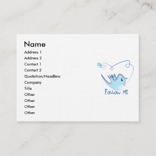 Follow ME Twitter Gifts and Swirls T-shirts Business Card