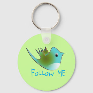 Follow ME Twitter Gifts and Swirls T-shirts Keychain