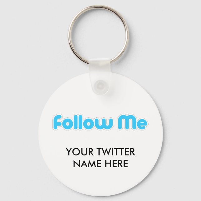 follow me (twitter) keychain (Front)