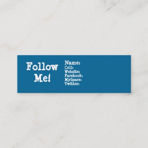 Follow me! Twitter Business Card Template