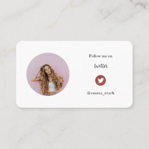 Follow me Twitter photo minimalist influencer Calling Card