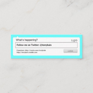 Follow Me (What's Happening) Mini Business Card
