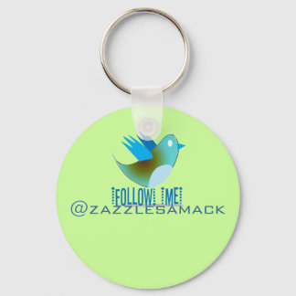 Follow Me @ YOUR Twitter Address Keychain
