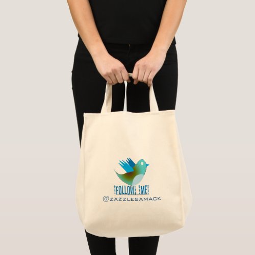 Follow Me  YOUR Twitter Address Tote Bag