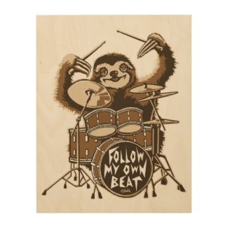Follow my own beat wood wall decor