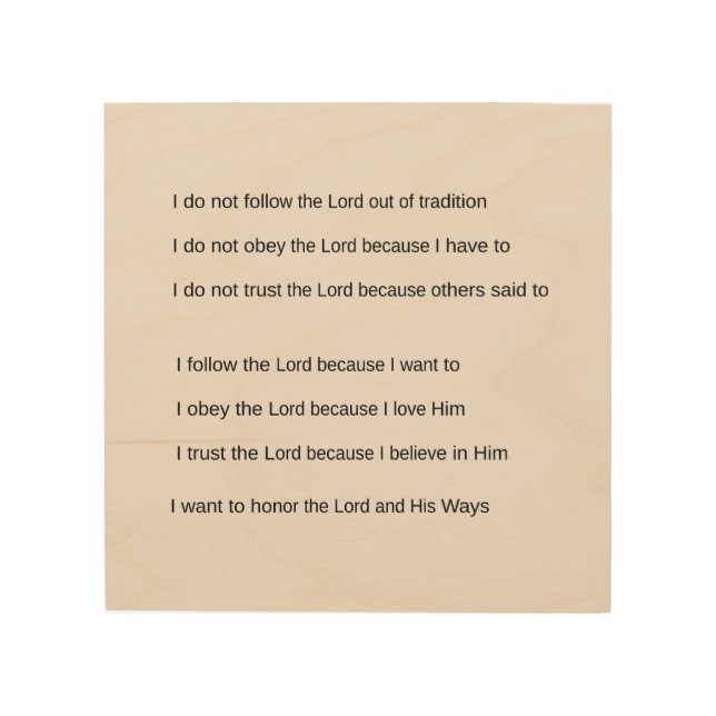 Follow Obey Trust Wood Wall Art (Front)