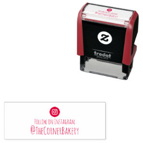 Follow on Instagram Custom Self-inking Stamp