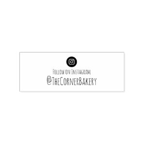Follow on Instagram Rubber Stamp