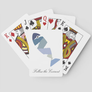 Follow the Current Fishing Playing Cards, Minimal Poker Cards