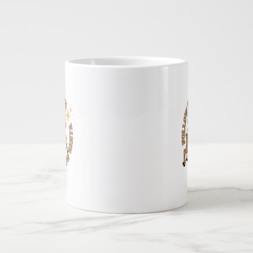 Follow the deer_ they know Santa Giant Coffee Mug