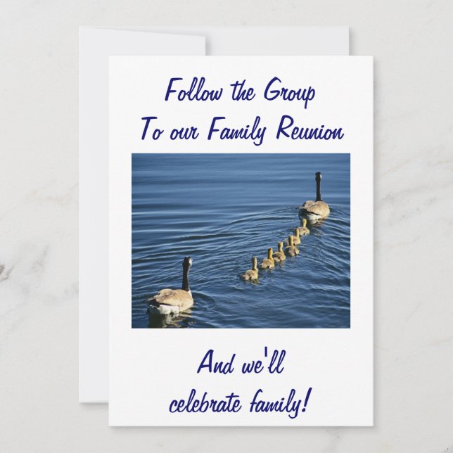 FOLLOW THE GROUP TO FAMILY REUNION INVITATION (Front)
