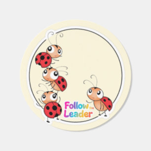 Follow The Leader Sticker Cute Ladybug Team