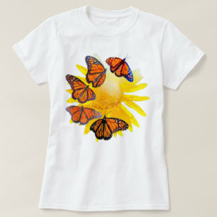 Follow The Light Watercolor Monarch Butterfly T-Shirt