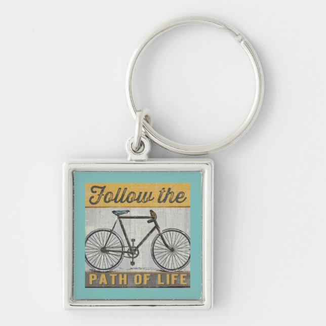 Follow The Path of Life Quote Keychain (Front)