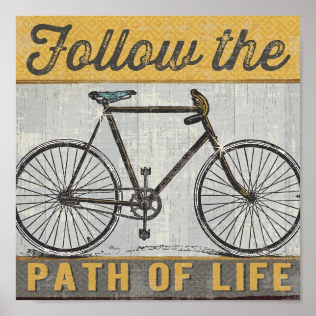 Follow The Path of Life Quote Poster (Front)