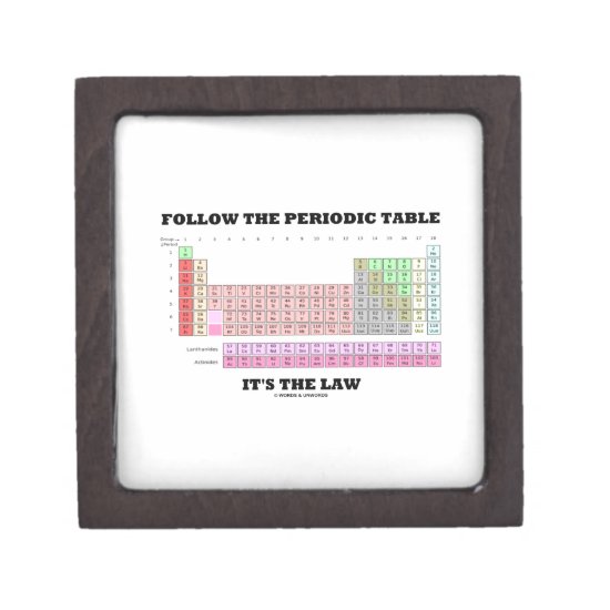 Follow The Periodic Table It's The Law (Chemistry) Gift Box