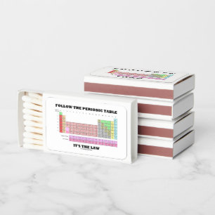 Follow The Periodic Table It's The Law Chemistry Matchboxes