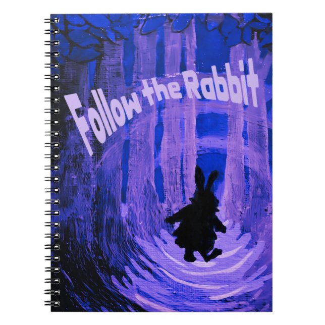 Follow the Rabbit Notebook Wonderland-inspired (Front)