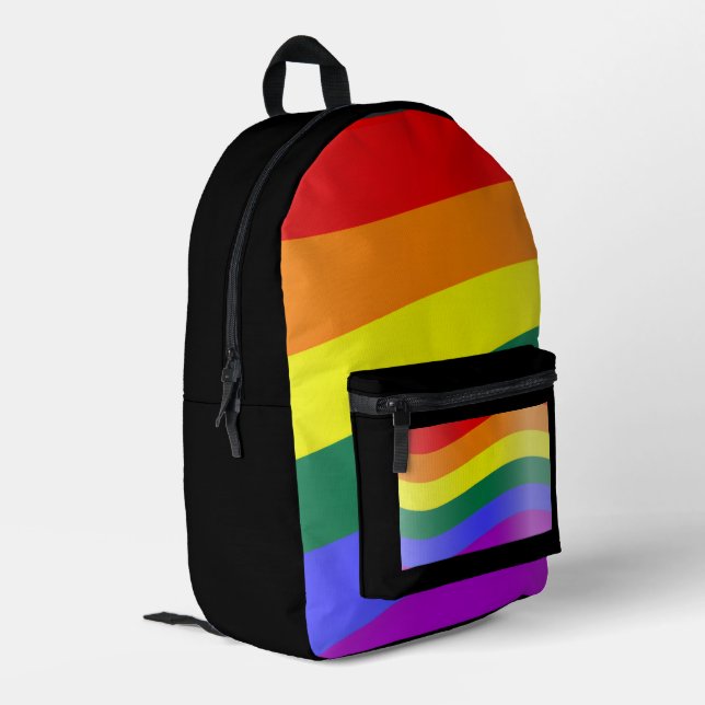 Follow The Rainbow Printed Backpack (Back Corner Left)