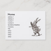 follow the white rabbit business card (Front)
