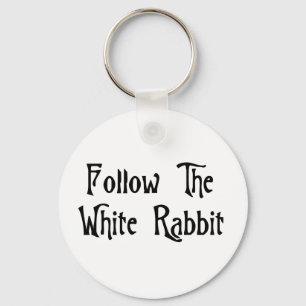 Follow The White Rabbit Keychain