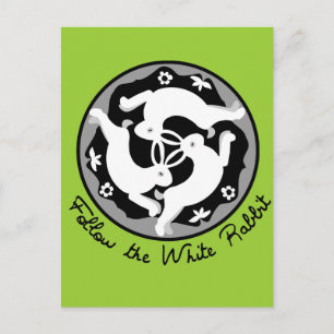 Follow the White Rabbit Postcard