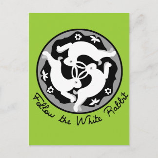 Follow the White Rabbit Postcard
