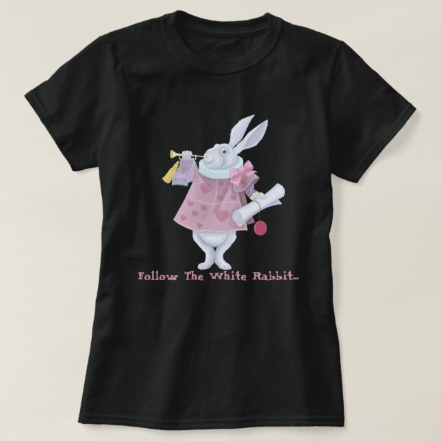 Follow The White Rabbit T-Shirt (Design Front)
