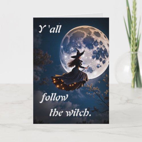 Follow the Witch Halloween Invitation Card