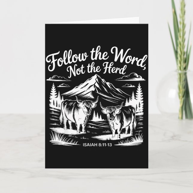 Follow The Word Not The Herd Christian Religion Hi Card (Front)