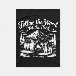 Follow The Word Not The Herd Christian Religion Hi Fleece Blanket