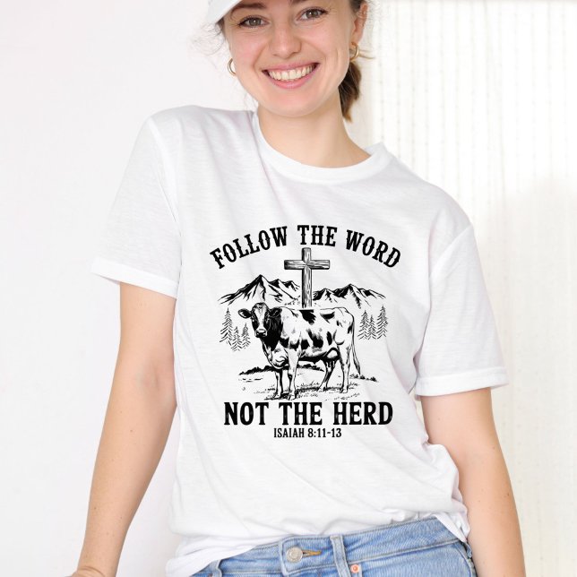 Follow The Word, Not the Herd, Cute Christian Tri-Blend Shirt (Creator Uploaded)