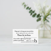 Follow Up Business Card (Standing Front)