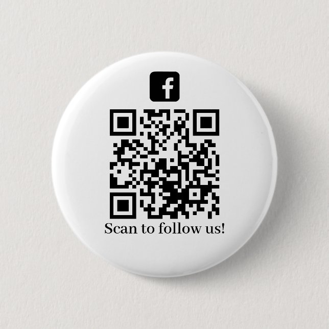 Follow us Business QR code Button (Front)