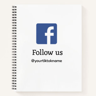 follow us facebook username social media add QR Notebook