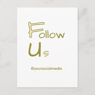 follow us facebook username social media add QR  Postcard