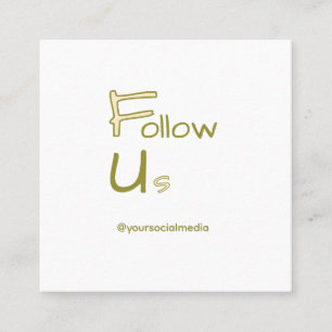 follow us facebook username social media add QR Square Business Card