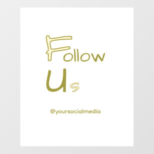 follow us facebook username social media add QR Wall Decal