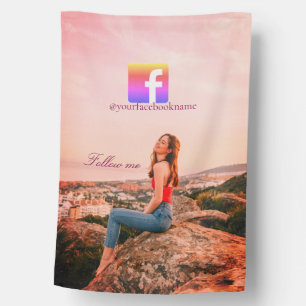 follow us facebook username social media photo house flag