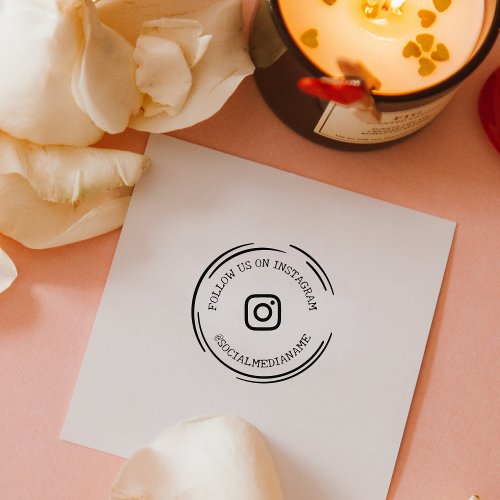 Follow UsMe on Instagram Social Media   Rubber Stamp