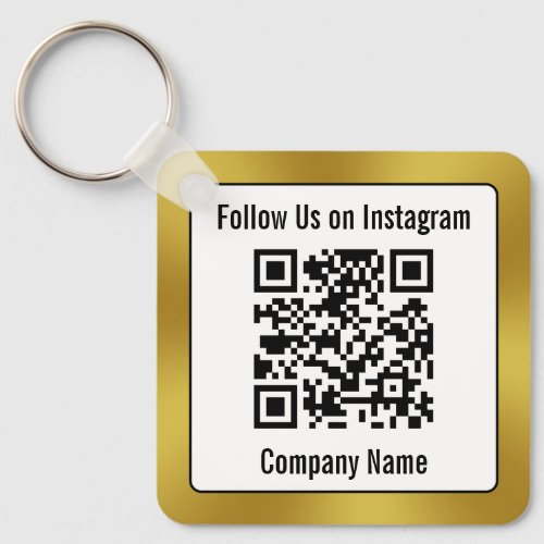 Follow Us on Instagram Business QR Code Template Keychain